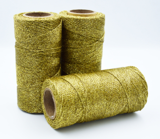 Voskovaná šnúra Linhasita 0,5 mm - farba OURO