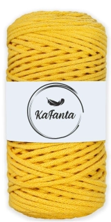 Bavlnená šnúra KaFanta 3 mm - citrónovo žltá