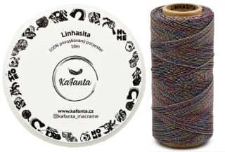 Voskovaná šnúra Linhasita 1 mm - farba MULTICOLOR - 10m