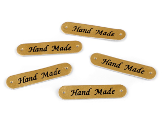 Ceduľka Hand made - zlatá