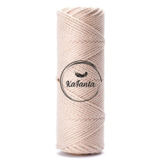 Bavlnená šnúra KaFanta Premium 3PLY 3mm - frappe