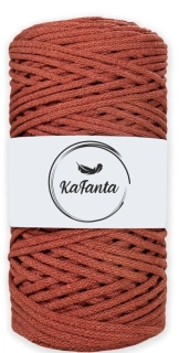 Bavlnená šnúra KaFanta 3 mm - tehlová