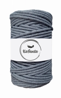 Bavlnená šnúra KaFanta 5 mm - tmavo šedá