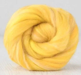 Ovčie rúno česané - žltý melír