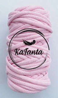 Bavlnená šnúra KaFanta 9mm - baby pink