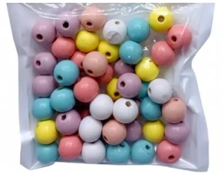Farebné korálky 12mm pastelové - VÝHODNÉ BALENIE 50KS