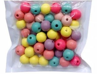 Farebné korálky 12mm pestré - VÝHODNÉ BALENIE 50KS