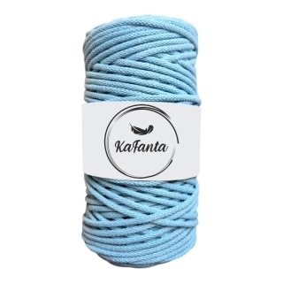 Bavlnená šnúra KaFanta 3 mm - azúrovo modrá