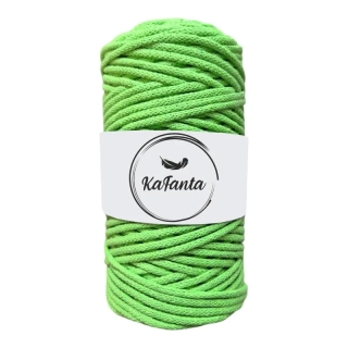 Bavlnená šnúra KaFanta 3 mm - žiarivo zelená