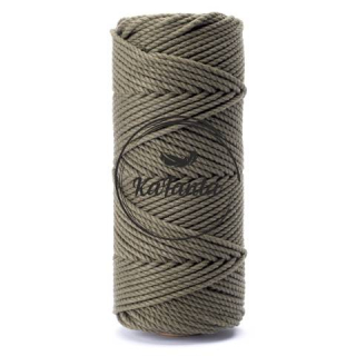 Bavlnená šnúra KaFanta Premium 3PLY 3mm - khaki