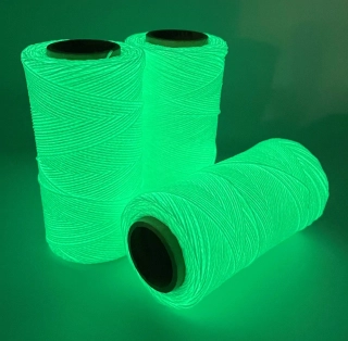 Voskovaná šnúra Linhasita 1 mm - farba LUX (svietiaca v tme)