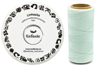 Voskovaná šnúra Linhasita 0,5 mm - farba Fresh Mint - 10m