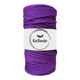 Polyesterová příze plochá 5mm/100m baklažán