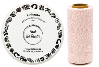 Voskovaná šnúra Linhasita 1 mm - farba Flamingo - 10m