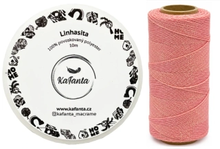 Voskovaná šnúra Linhasita 1 mm - farba Salmao - 10m
