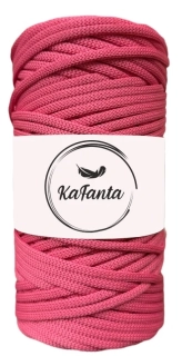 Polyesterová priadza plochá 5mm/100m malinová