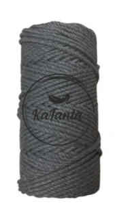 Bavlnená šnúra KaFanta Premium 3PLY 3mm - anthracite