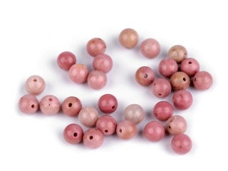 Minerálne korálky Rodonit Ø6 mm - 10 ks