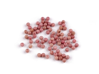 Minerálne korálky Rhodonit ružové Ø4 mm - 10 ks