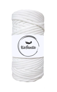 Polyesterová priadza plochá 3mm/100m - biela