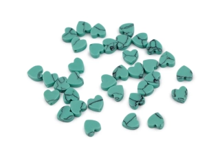 Minerálna korálka srdca Ø6 mm - tirkenit - 10 ks