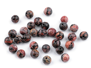 Minerálne korálky Jaspis leopardí Ø6 mm - 10 ks