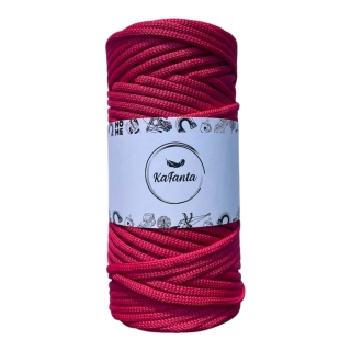 Polyesterová priadza plochá 3mm/100m fuchsia