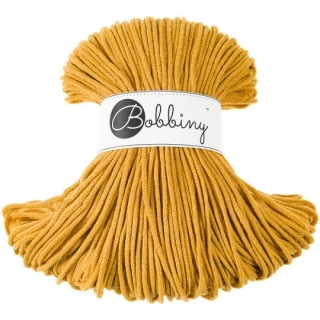 Bobbiny Junior 3 mm Mustard – bavlnená šnúra 100 m na macramé a háčkovanie
