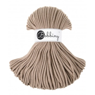 Bobbiny Premium 5 mm Sand – bavlnená šnúra 100 m na macramé a háčkovanie