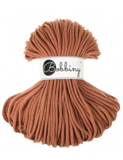 Bobbiny Premium 5 mm Terracotta – bavlnená šnúra 100 m na macramé a háčkovanie