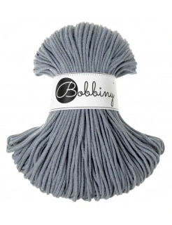 Bobbiny Junior 3 mm Steel – bavlnená šnúra 100 m na macramé a háčkovanie