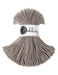 Bobbiny Junior 3 mm Coffee – bavlnená šnúra 100 m na macramé a háčkovanie