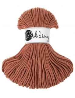 Bobbiny Junior 3 mm Terracotta – bavlnená šnúra 100 m na macramé a háčkovanie