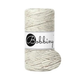 Bobbiny Macrame Regular 3mm - Shiny Cashmere Beige