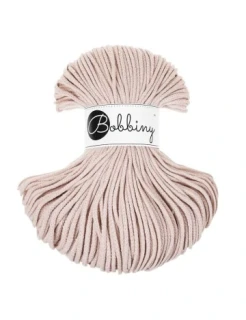 Bobbiny Junior 3 mm Nude – bavlnená šnúra 100 m na macramé a háčkovanie