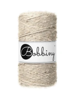Bobbiny Bouclé 3 mm - šnúra s alpakou 100 m Beige