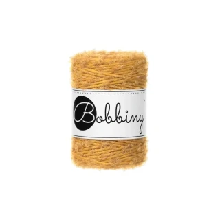 Bobbiny Bouclé 1,5 mm - šnúra s alpakou 100 m Mustard