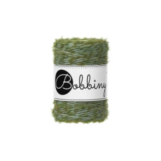 Bobbiny Bouclé 1,5 mm - šnúra s alpakou 100 m Eucalyptus Green