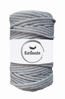 Bavlnená šnúra KaFanta 5 mm - šedá