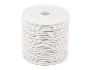 Voskovaná bavlnená šnúra Ø0,8 mm - biela