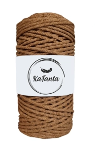 Bavlnená šnúra KaFanta 3 mm - karamelová