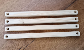 Drevené tyče na výrobu macrame detské hojdačky 4ks