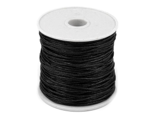 Voskovaná bavlnená šnúra Ø0,8 mm - čierna