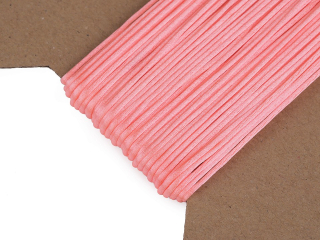 Saténová šnúrka 1mm - ružová