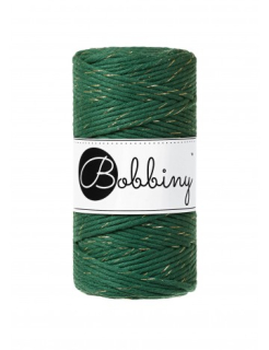 Bobbiny Macrame Regular 3mm - golden pine green